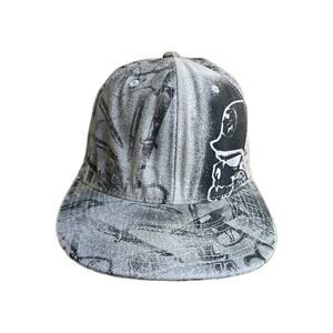 Vintage Metal Mulisha Hat Y2K Skull Graphic Size S-M Fitted Flexfit Black